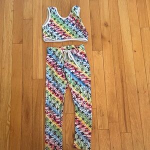 Rainbow Logo Active Set - Crop Top & Leggings
